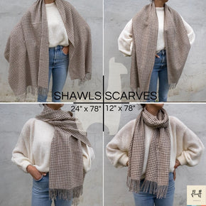 Buffalo Plaid Baby Alpaca Shawl