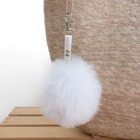Fluffball Alpaca Fur PomPom Keychain