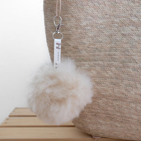 Fluffball Alpaca Fur PomPom Keychain