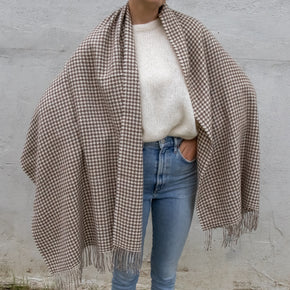 Houndstooth Baby Alpaca Shawl