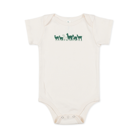 Fluff Alpaca Organic Cotton Alpaca Logo Onesie